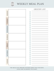 Caregivers Meal Planner